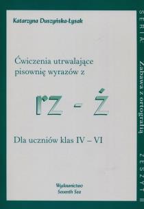 Okładka książki Ćwiczenia utrwalające pisownię wyrazów z rz - ż