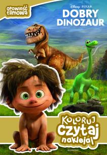 Okładka książki Dobry dinozaur. Koloruj, czytaj, naklejaj