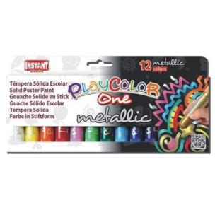 Opakowanie Farby w sztyfcie Metallic 12 kolorów PLAYCOLOR