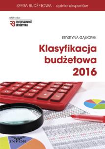 Okładka książki Klasyfikacja budżetowa 2016