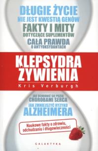 Klepsydra żywienia. Autor: Kris Verburgh. Multiszop.pl Okładka książki Klepsydra żywienia
