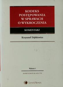 Okładka książki Kodeks postępowania w sprawach o wykroczenia Komentarz