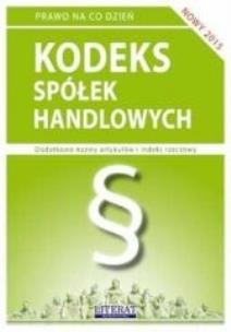Okładka książki Kodeks spółek handlowych w.2015 LITERAT