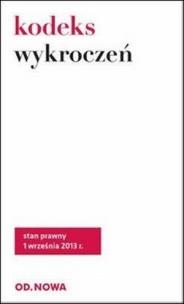 Okładka książki Kodeks Wykroczeń wrzesień 2013 BR