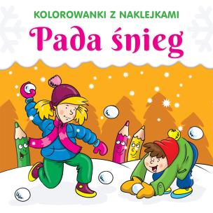 Okładka książki Kolorowanki z naklejkami. Pada śnieg