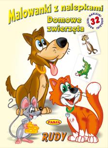 Okładka książki Malowanki z nalepkami. Domowe zwierzęta