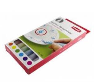 Opakowanie Markery do ceramiki 6 kolorów TOMA