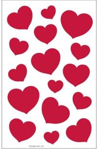 Okładka książki Naklejki A ozdobne Serca czerwone