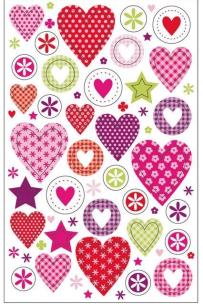 Okładka książki Naklejki A ozdobne Serca gwiazdki