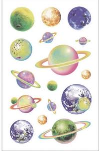 Opakowanie Naklejki B ozdobne Świecące planety