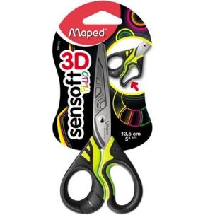 Opakowanie Nożyczki Sensoft Fluo 13cm bls MAPED