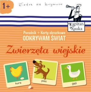 Odkrywam świat Zwierzęta wiejskie Książka + Karty obrazkowe. Autor: Opracowanie zbiorowe. Multiszop.pl Okładka książki Odkrywam świat Zwierzęta wiejskie Książka + Karty obrazkowe