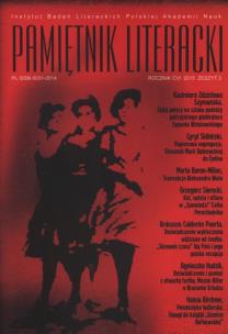Opakowanie Pamiętnik literacki 3/2015
