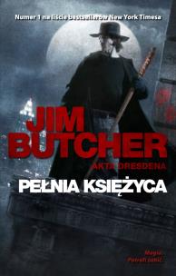 Pełnia Księżyca. Akta Dresdena. Autor: Jim Butcher. Multiszop.pl Okładka książki Pełnia Księżyca. Akta Dresdena