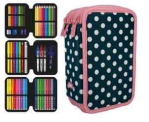 Opakowanie Piórnik 3 poz. z wyprawką Dots 2 MILAN