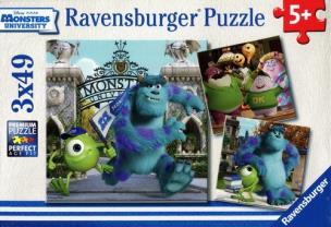 Opakowanie Puzzle Disney Potwory i spółka 3x49