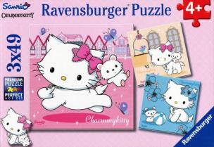 Opakowanie Puzzle Hello Kitty Charmmykitty 3x49