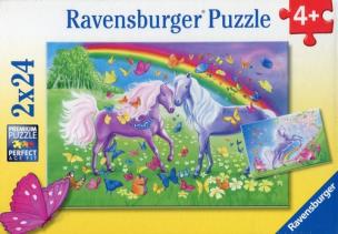 Opakowanie Puzzle Konie z tęczą 2x24