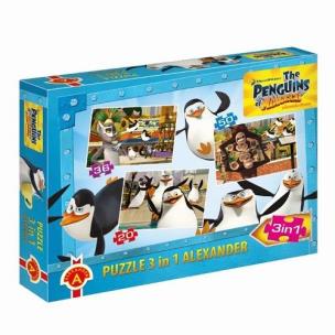 Opakowanie Puzzle Pingwiny z Madagaskaru 3 w 1