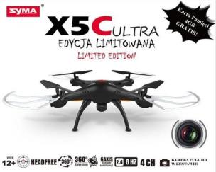 Opakowanie Quadrocopter SYMA X5C ULTRA kam HD PL Opakowanie Czarna