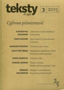 Opakowanie Teksty drugie 3/2015 Cyfrowa piśmienność