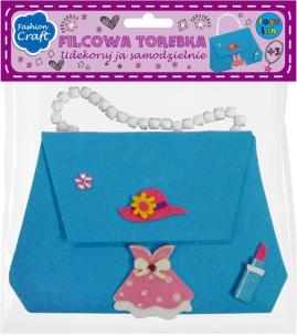 Opakowanie Torebka filcowa niebieska z naklejkami