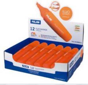 Opakowanie Zakreślacz Capsule Fluo pomarańczowy (12szt) MILAN