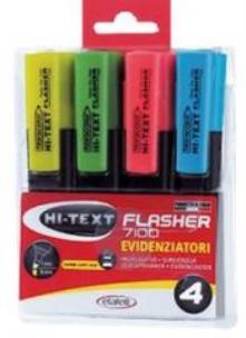 Opakowanie Zakreślacz Flasher 4 kolory bls HI-TEXT