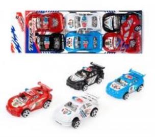 Opakowanie Zestaw auta policyjne 8cm 6szt
