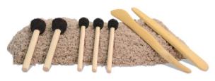 Opakowanie Zestaw pędzli gąbk. i drew. dłut do Kinetic Sand