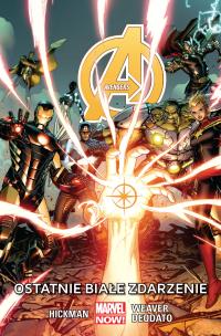 Avengers – Ostatnie białe zdarzenie, tom 2. Autor: Jonathan Hickman, Dustin Weaver, Mike Deodato. Multiszop.pl Okładka książki Avengers – Ostatnie białe zdarzenie, tom 2