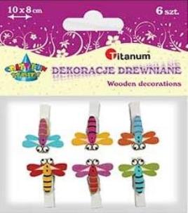 Okładka książki Dodatek dekoracyjny Craft-fun dekoracja drewniana spinacz 10