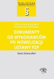 Okładka książki Dokumenty od wykonawców po nowelizacji ustawy Pzp
