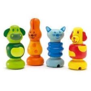 Opakowanie Drewniane Zwierzaczki - Śrubki