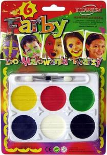 Opakowanie Farby do malowania twarzy 6 kolorów