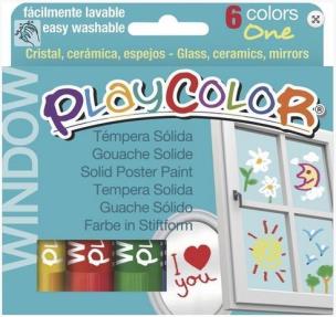 Opakowanie Farby w sztyfcie One Window 6 kolorów PLAYCOLOR