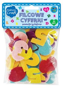 Opakowanie Filcowe naklejki cyferki (60 szt)
