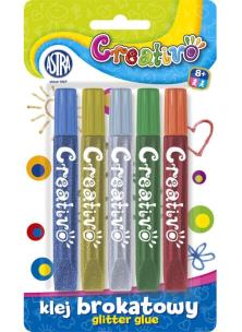 Opakowanie Klej brokatowy 5 kolorów ASTRA