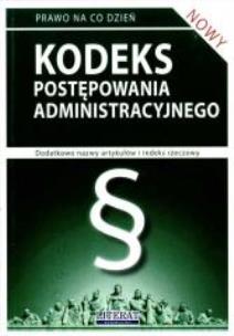 Okładka książki Kodeks postępowania administracyjnego
