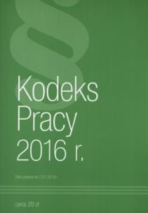 Okładka książki Kodeks Pracy 2016