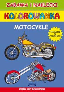 Okładka książki Kolorowanka. Motocykle. Zabawa i naklejki