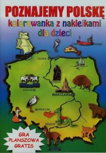 Okładka książki Kolorowanka z naklejkami. Poznajemy Polskę