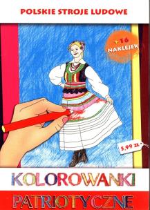 Okładka książki Kolorowanki patriotyczne Stroje ludowe