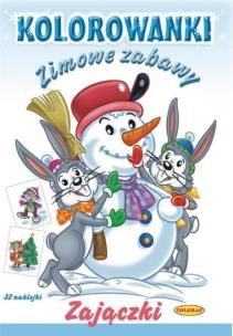 Okładka książki Kolorowanki. Zimowe zabawy - Zwierzątka