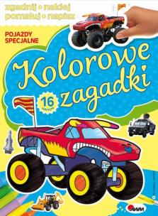 Okładka książki Kolorowe zagadki pojazdy specjalne