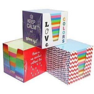 Opakowanie Kostka papierowa kolor intensywny 9x9x9 cm