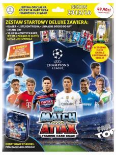 Opakowanie Liga Mistrzów - zestaw startowy delux z puszką (36 kart+albu