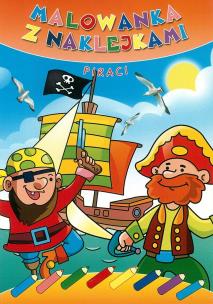 Okładka książki Malowanka z naklejkami. Piraci