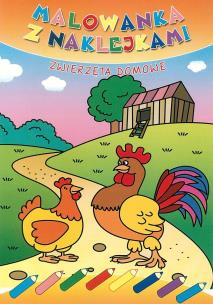 Okładka książki Malowanka z naklejkami. Zwierzęta domowe