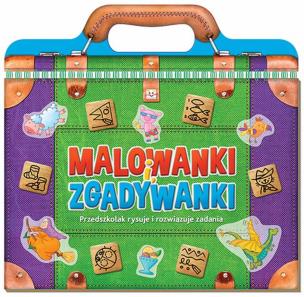 Malowanki i zgadywanki. Przedszkolak rysuje i rozwiązuje zadania. Autor: Opracowanie zbiorowe. Multiszop.pl Okładka książki Malowanki i zgadywanki. Przedszkolak rysuje i rozwiązuje zadania